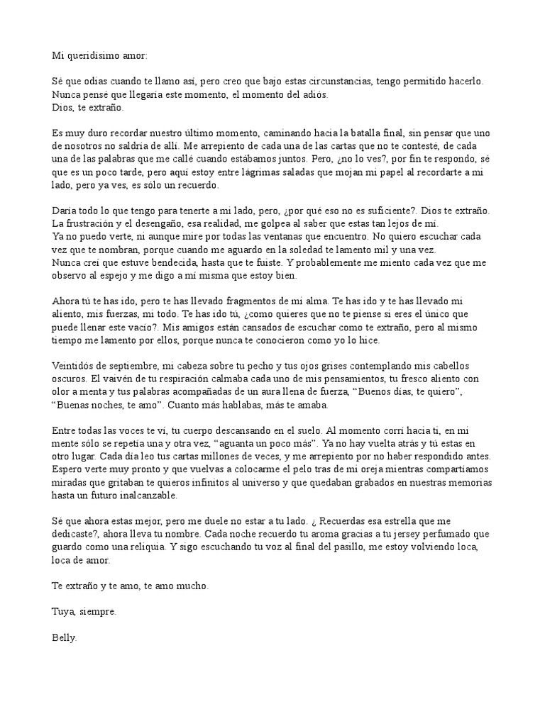 Carta de despedida a un amor perdido | PDF | Poesía