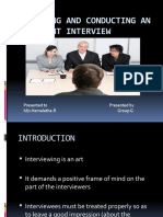 Designing and Conducting An Efficient Interview