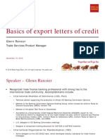 Basics of Export Letters of Credit: Glenn Ransier