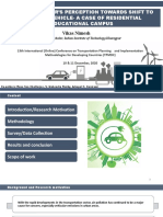 A Study of User'S Perception Towards Shift To Electric Vehicle-A Case of Residential Educational Campus