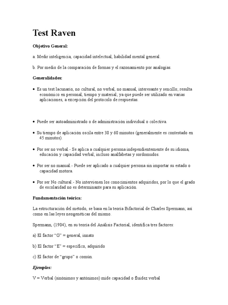 Test Raven | PDF