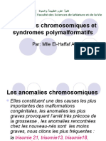 Anomalies Chromosomiques Et Syndromes Polymalformatifs