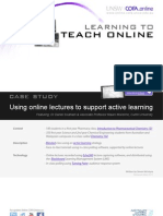 Using online lectures to support active learning - Case study