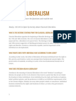 Liberalism: Answer The Questions and Read The Text
