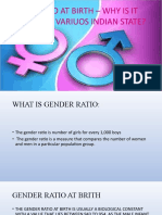 Gender Ratio at Birth - Why Is It Different in Variuos Indian State?
