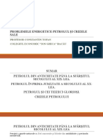 Problemele Energetice-Petrolul Și Crizele Sale