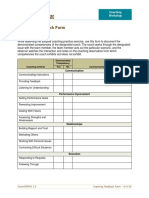 Coaching Feedback Observation Form