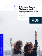 Influencer Types Platforms Engagement 2019