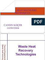 Waste Heat Recovery Techniques