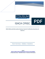Isaca Crisc: Exam Summary - Syllabus - Questions