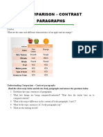 Comparison - Contrast Paragraphs: Lesson 7