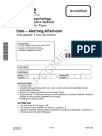 Unit h167 01 Research Methods Sample Assessment Materials