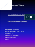 Financial Statement Analasis.: Name of The Student:-SOUMIK DUTTA