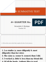 English 6 Q4 Summative Test No. 1