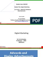 OMC452 - Digital Marketing - Session 4 and 5 - Adwords and Display Advertisements