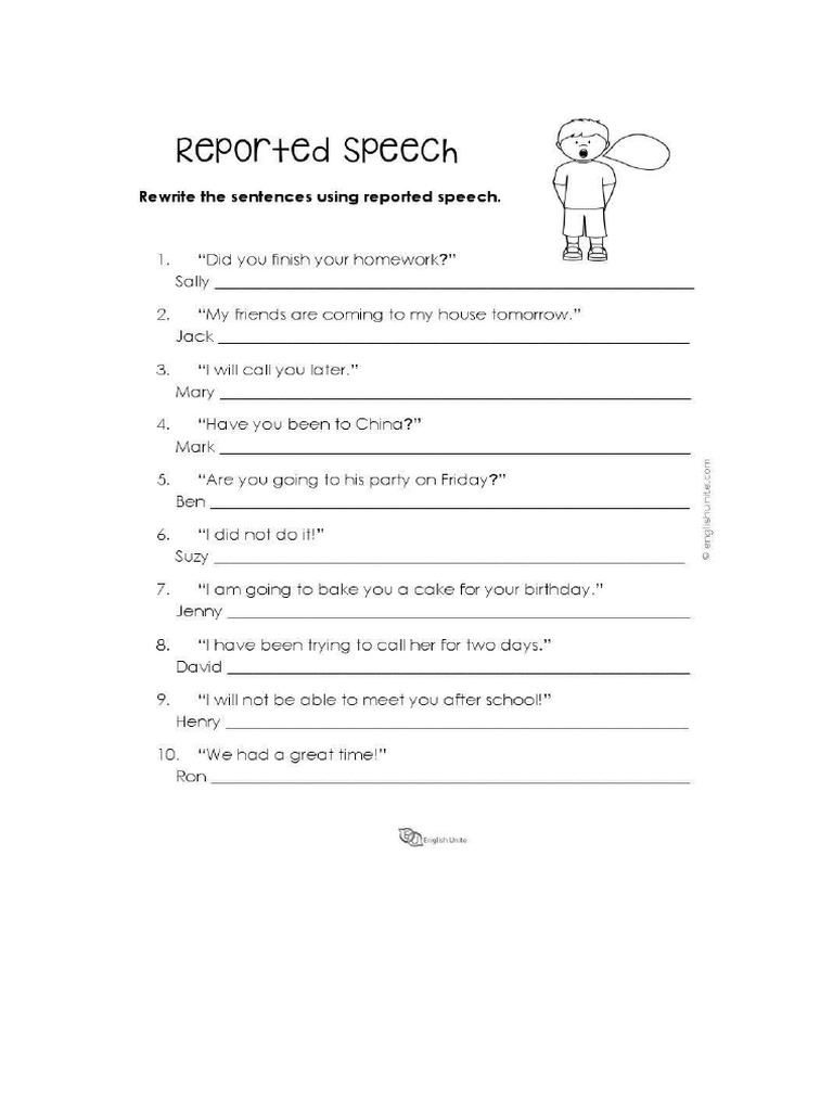 Speech Worksheets | PDF
