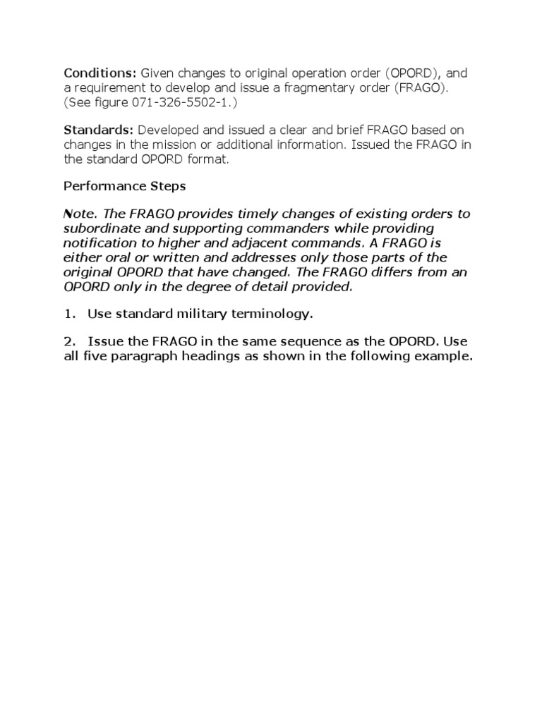 Military FRAGO Development Guide | PDF | Computers | Technology ...