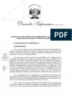 Peru - Regulation On The Organization and Functions of The Ministry of Justice and Human Rights, 2017 (Spa)