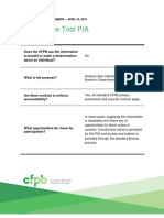 BCFP - Privacy Impact Assessment - Compliance Tool