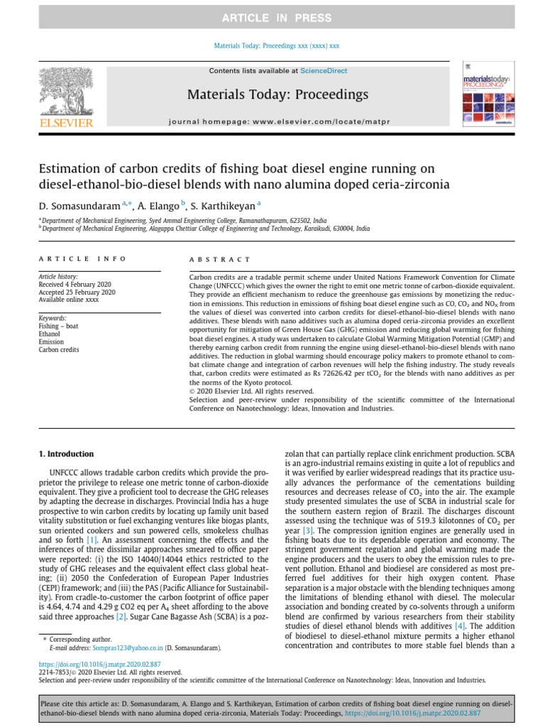 Materials Today Proceedings D. Somasundaram, A. Elango, S