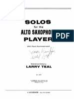 Larry Teal - Solos for the Alto Saxophone Player