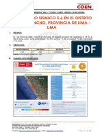 Reporte Preliminar #042 - 7ene2022 - Sismo en El Distrito de Lurigancho - Lima