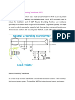 Advantage of Neutral Grounding Transformer 