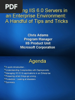 Managing IIS 6.0 Servers in An Enterprise Environment: A Handful of Tips and Tricks