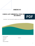 Anexo 01 - Check List Ambiental para Mobilização de Obras