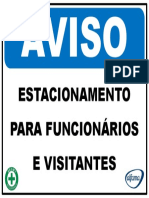 AVISO VAGA ESTACIONMENTO