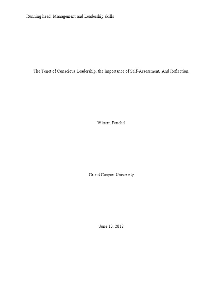 Self-Assessment in Conscious Leadership | PDF | Self Concept | Self Esteem