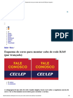 Esquema de Cores para Montar Cabo de Rede RJ45 (Par Trançado)