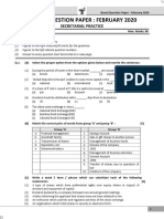 Board Exam Question Paper on Secretarial Practice from February 2020