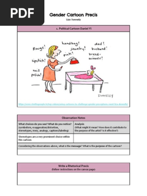 gender cartoons precis