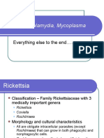 Rickettsia, Chlamydia, Mycoplasma: Everything Else To The End