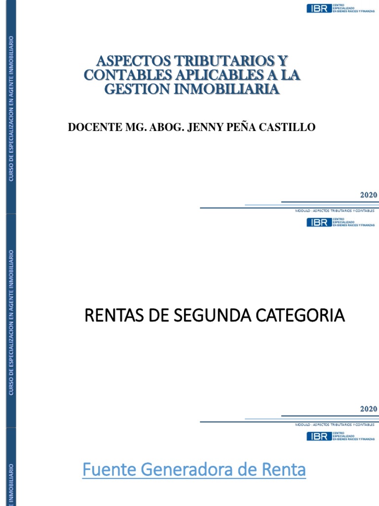 Aspectos Tributarios de Inmuebles | PDF | Impuestos | Impuesto sobre la ...