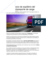 El Precio de Equilibrio Del Autotransporte de Carga