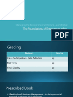 The Foundations of Entrepreneurship: Managing The Entrepreneurial Venture - Zahid Iqbal