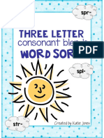 Three Letter: Consonant Blends