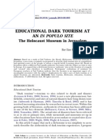 Educational Dark Tourism at An 'In Populo Site' - The Holocaust Museum in Jerusalem