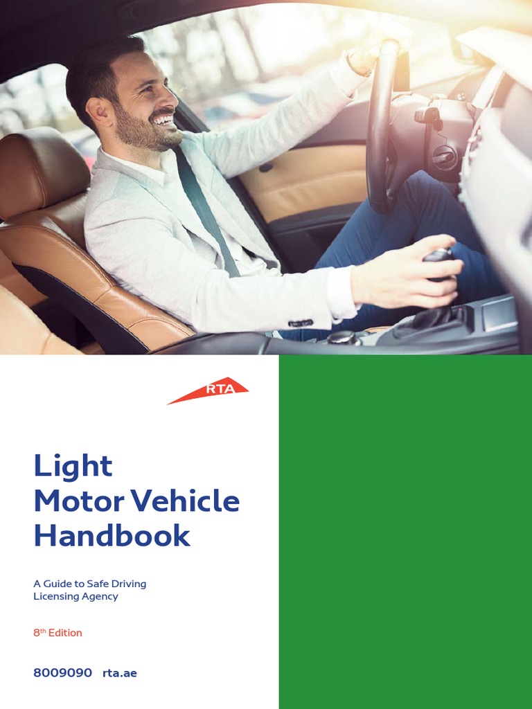 Light Motor Vehicle Handbook English 2019 PDF Driving Driver's
