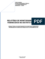 RELATÓRIO DE MONITORAMENTO DOS FEMINICÍDIOS NO DISTRITO FEDERAL