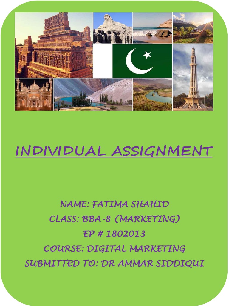 Fatima ShahidDigital Marketing 1 PDF Advertising Tourism