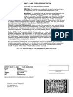 Pennsylvania Vehicle Registration: Amanda Louise Preston 117 Presidio CT VERONA PA 15147