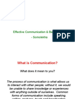 Effective Communication & Barriers To It! - Somolekha