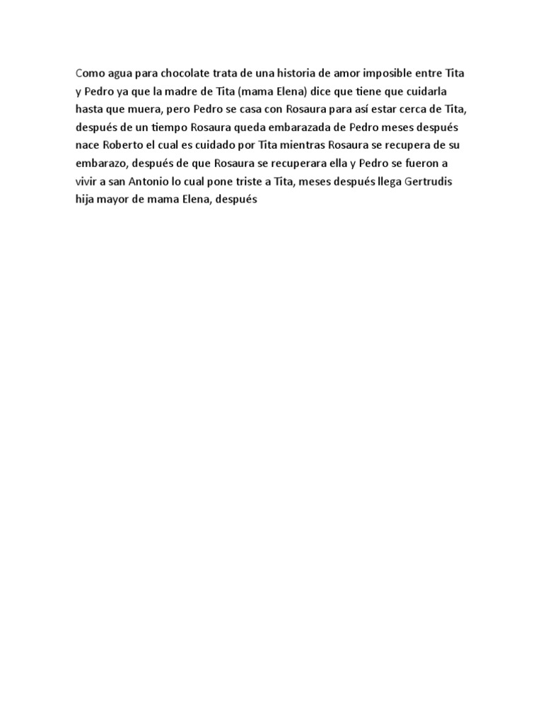 Como Agua para Chocolate PDF