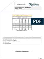 Avaliação de Introdução A Neuropsicologia