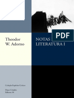 Notas de Literatura 1. Trad. e Apresentação Jorge de Almeida by Adorno, Theodor WAlmeida, Jorge de (Translator)