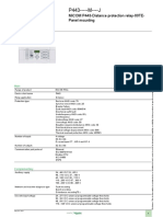 Product Data Sheet: Micom P443-Distance Protection Relay-80Te-Panel Mounting