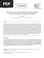 Speaking Up: Six Korean Students' Oral Participation in Class Discussions in US Graduate Seminars